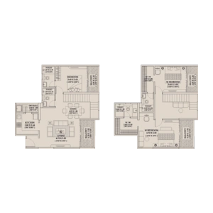 Ceratec West Winds Hinjewadi Phase 1 3.5 BHK Duplex Floor Plan Image